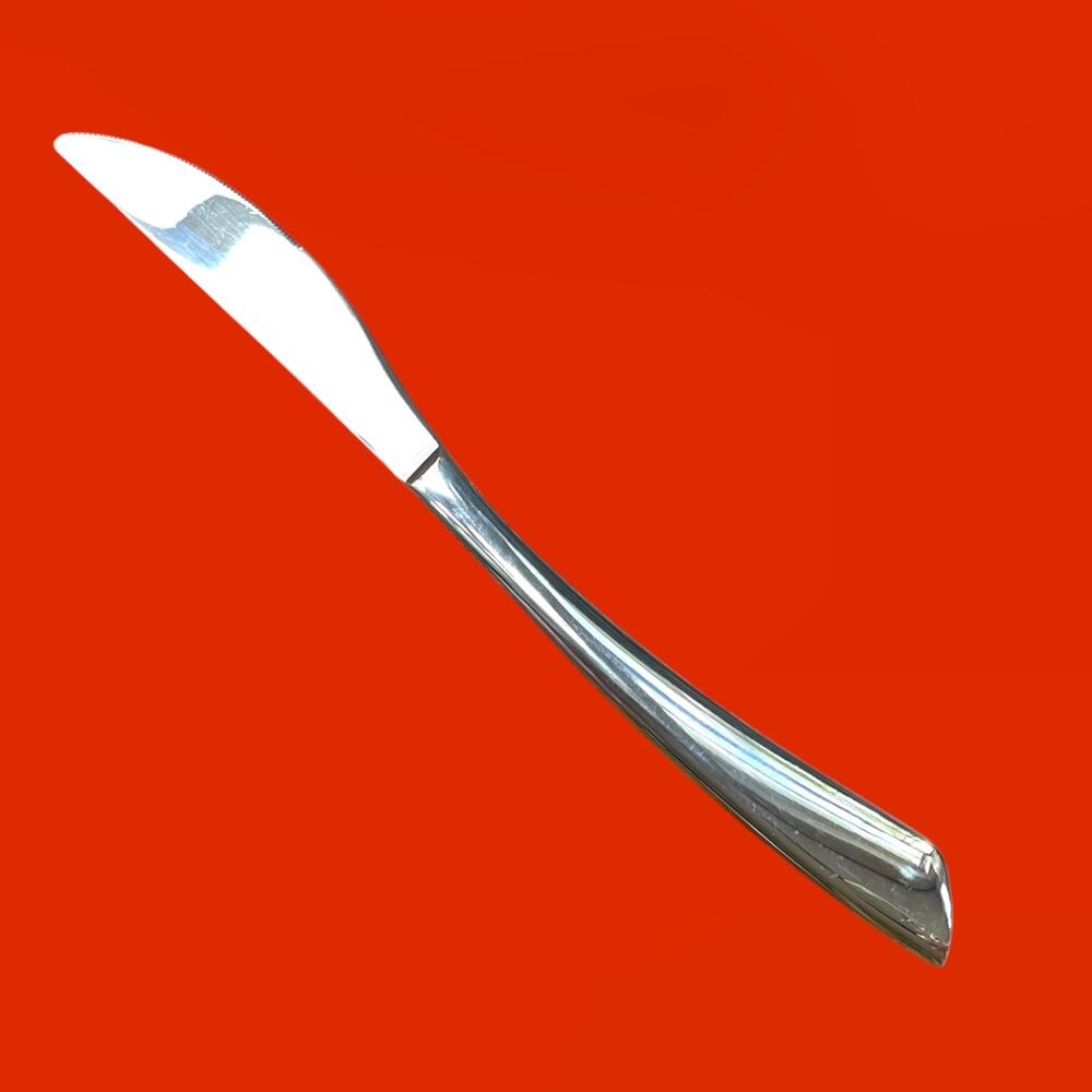 Mikasa KYA Modern Solid Dinner Knife Flatware Stainless Steel 9 3/8” Curved
